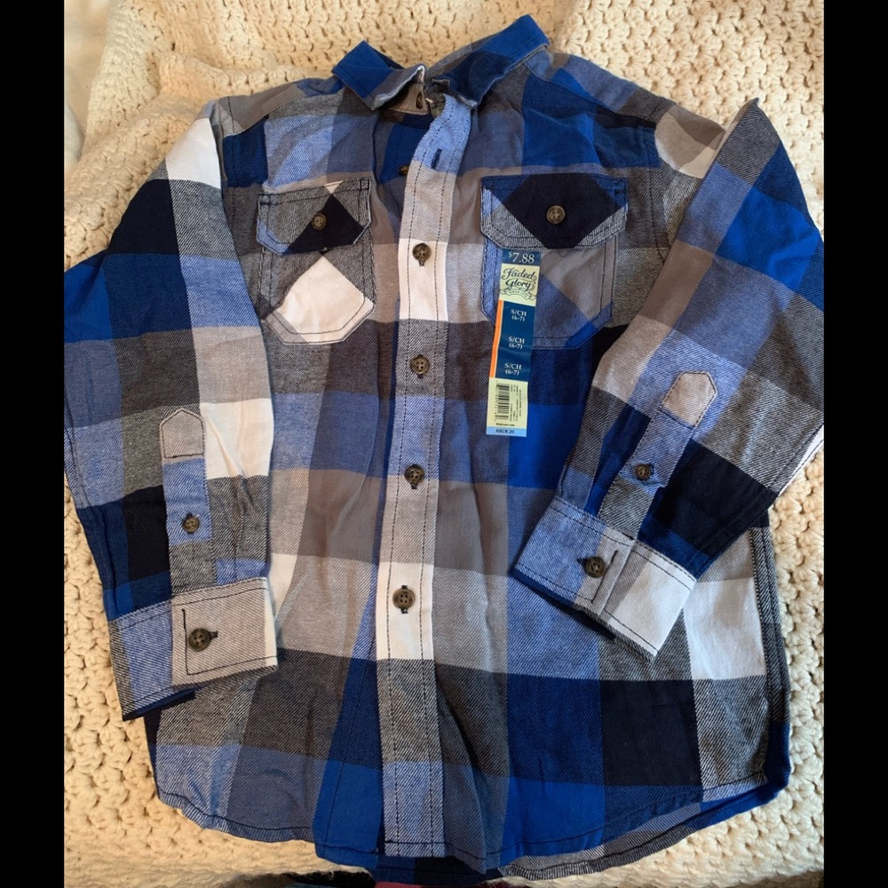 New button up plaid shirt